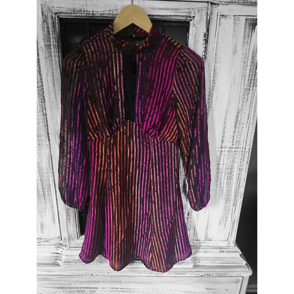 Anthropologie Long-Sleeve Cutout Tunic Mini Dress - New 0 - Picture 5 of 5